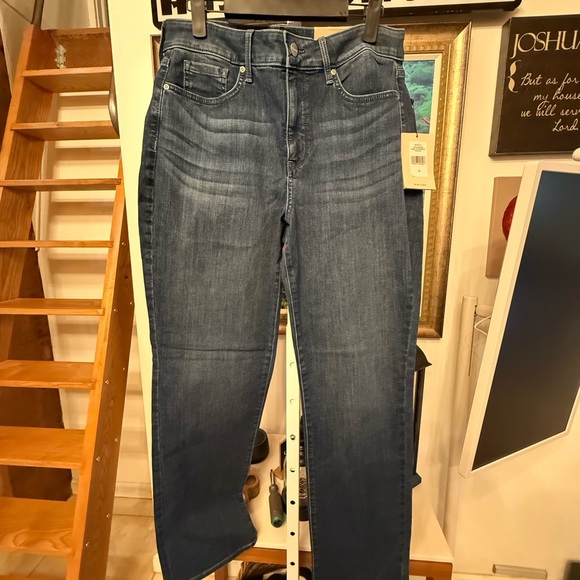 NYDJ Dark Blue Straight Leg Jeans - Picture 1 of 3